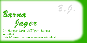 barna jager business card